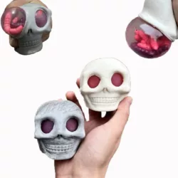 Skull Squeeze Maggots Disgusting Prank Toys